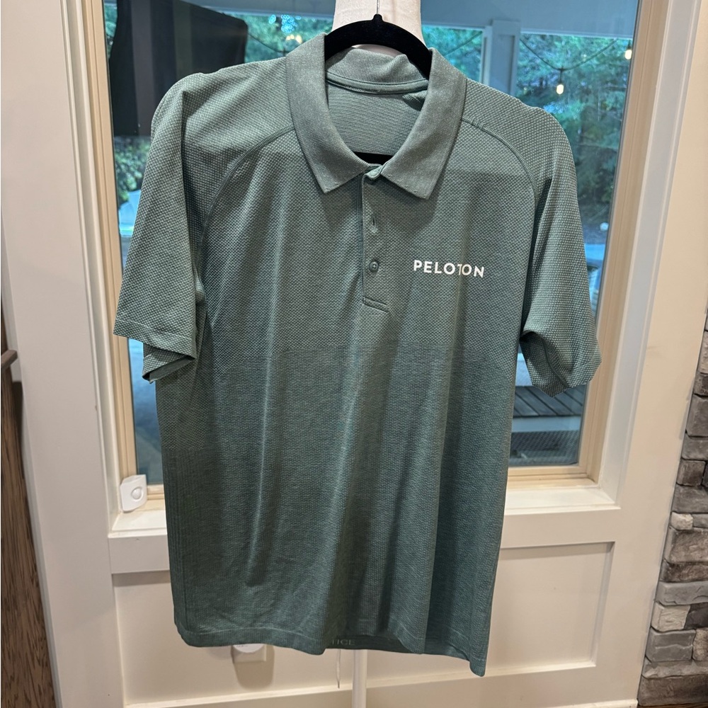 Lululemon Peloton Men's Green Polo Shirt